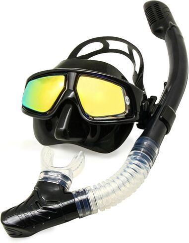 Farsighted Hyperopia +2.0 to +6.0 Scuba Diving Mask with Tempered Glass Lenses, Snorkel Options Anti-Fog in Kuwait