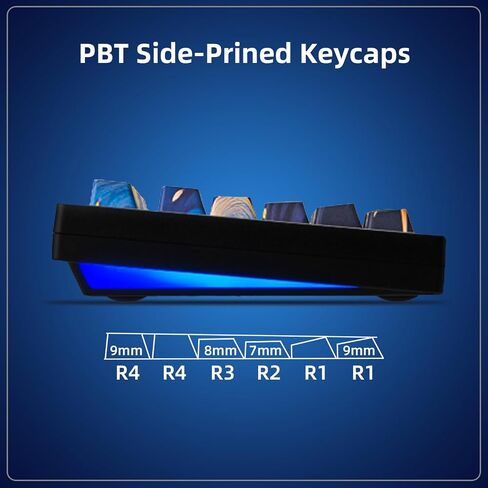 ZORNHER ZH980 Wireless Mechanical Gaming Keyboard,95% Blue Hot-Swappable Custom Creamy Keyboard with Number Pad,Shine Through Dye Sublimation PBT Keycaps,Pre-lubed Linear Switches,RGB Backlit in Kuwait