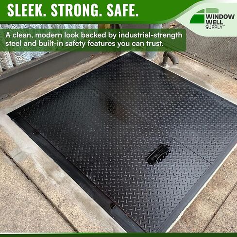 Steelway Diamond Plate Sidewalk Door - Heavy-Duty Secure Metal Access Doors for Convenient Outdoor Entry and Enhanced Security, Sidewalk Diamond Metal Plate Covers - 48" L x 60" W in Saudi Arabia