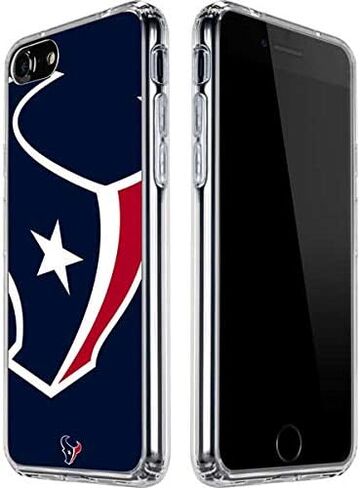 Skinit Clear Phone Case متوافق مع iPhone SE (2nd & 3rd Gen) - تصميم شعار كبير NFL Houston Textan. in Saudi Arabia