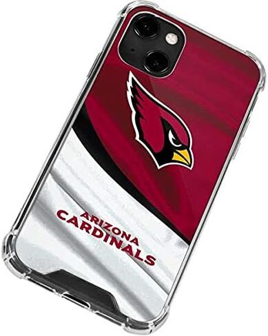 Skinit Clear Phone Case متوافق مع iPhone 13 - تصميم NFL Arizona Cardinals مرخص رسميًا in Saudi Arabia