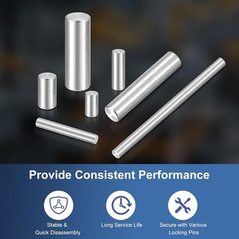 UXCELL 8PCS M6 × 60 مم 304 دبوس الصلب غير القابل للصدأ ، الدعم الأسطواني دعم PEG PIS PIN PROALTER للتصنيع الميكانيكي ، الصناعة ، تركيب الأثاث ، الفضة in Kuwait