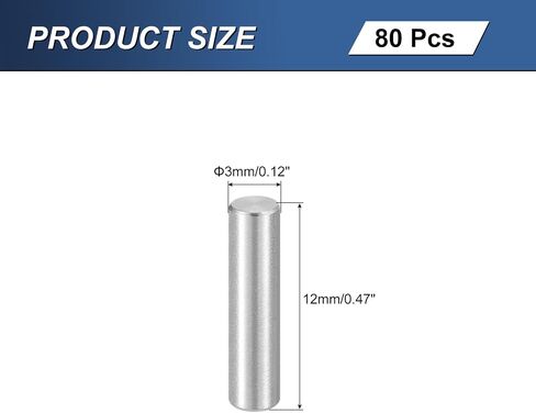 UXCELL 12PCS M5 X 60MM 304 دبوس الصلب غير القابل للصدأ ، دبوس الرف الأسطواني دعم PEG PIN PIN التثبيت للتصنيع الميكانيكي ، الصناعة ، تثبيت الأثاث ، الفضة in Kuwait