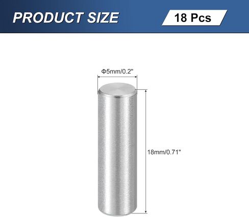 UXCELL 12PCS M5 X 60MM 304 دبوس الصلب غير القابل للصدأ ، دبوس الرف الأسطواني دعم PEG PIN PIN التثبيت للتصنيع الميكانيكي ، الصناعة ، تثبيت الأثاث ، الفضة in Kuwait