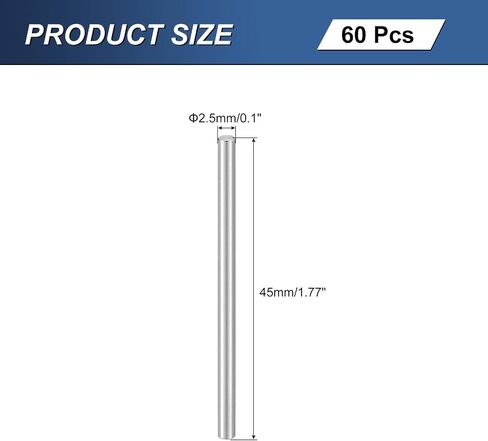 UXCELL 12PCS M5 X 60MM 304 دبوس الصلب غير القابل للصدأ ، دبوس الرف الأسطواني دعم PEG PIN PIN التثبيت للتصنيع الميكانيكي ، الصناعة ، تثبيت الأثاث ، الفضة in Kuwait