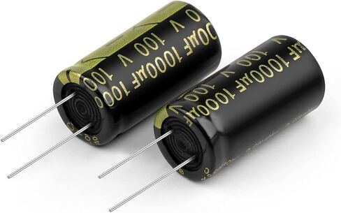 10Pcs Aluminum Electrolytic Capacitor 100V1000UF 18x35mm High Frequency Low ESR Low Resistance Capacitors in Saudi Arabia