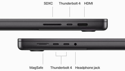 2023 Apple MacBook Pro with Apple M3 Max (16-Inches, 36GB RAM, 1TB SSD Storage) (QWERTY English) Space Black (Renewed Premium) in Saudi Arabia