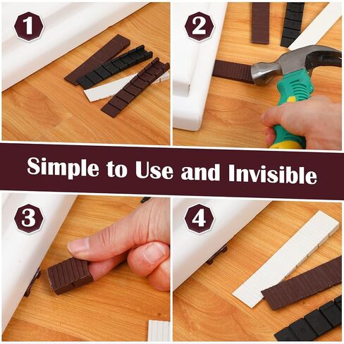 Jetec 36 Pieces 4 Inch Slopes Plastic Composite Shims Leveling Wedges for Home Furniture Improvement Restaurant DIY Table Floor Toilet Doors Furniture Shims Indoor Outdoor Use(White, Black, Coffee) in Saudi Arabia