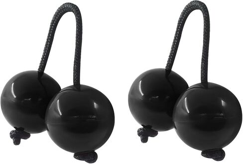 Bokwin African Rhythms Aslatua Shakers ، 2 Pack Kashaka Musical Adcussion Instruments & Rhythmic Balls ، African Hand Sercuss for Bealth Compans ، ABS 2 Inch Shakers for Phinivies (Black) in Kuwait