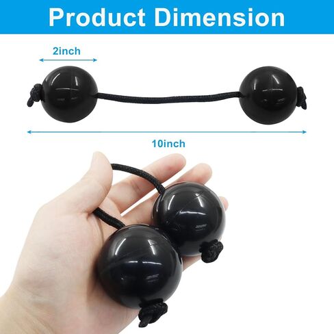 Bokwin African Rhythms Aslatua Shakers ، 2 Pack Kashaka Musical Adcussion Instruments & Rhythmic Balls ، African Hand Sercuss for Bealth Compans ، ABS 2 Inch Shakers for Phinivies (Black) in Kuwait