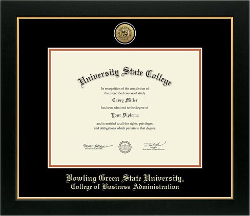 جامعة بولينج جرين ستيت جامعة 11 "W X 8.5" H Diploma Frame - يناسب إطار دبلوم البكالوريوس والماجستير والدكتوراه في الذهب in Saudi Arabia