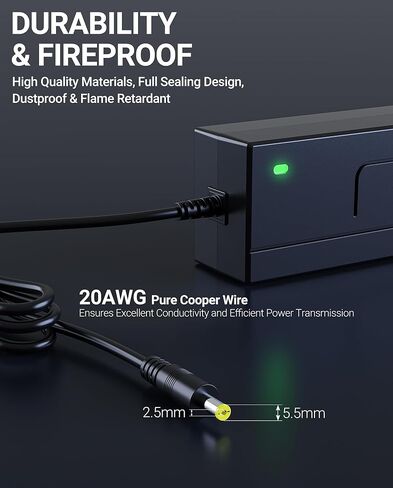 42V 2A Charger for Hiboy Electric Scooter, Compatible with Hiboy S2, S2 Pro, KS4, KS4 Pro, NEX, NEX3, NEX5, Max, Max3, Max V2 Scooters, 9.8Ft Charger Replacement for 36V Lithium Battery in Saudi Arabia