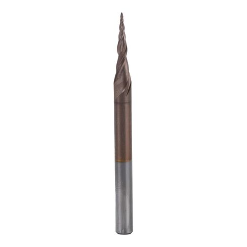 Fafeicy Cone End Mills Tungsten Steel إزالة شريحة ممتازة Long Life Surface Pintt Engrading CNC Acrylic (R0.25*15*D4*50) in Kuwait