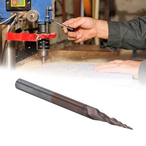 Fafeicy Cone End Mills Tungsten Steel إزالة شريحة ممتازة Long Life Surface Pintt Engrading CNC Acrylic (R0.25*15*D4*50) in Kuwait