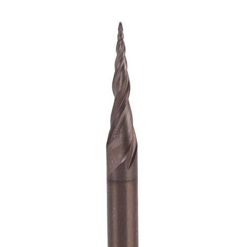 Fafeicy Cone End Mills Tungsten Steel إزالة شريحة ممتازة Long Life Surface Pintt Engrading CNC Acrylic (R0.25*15*D4*50) in Kuwait