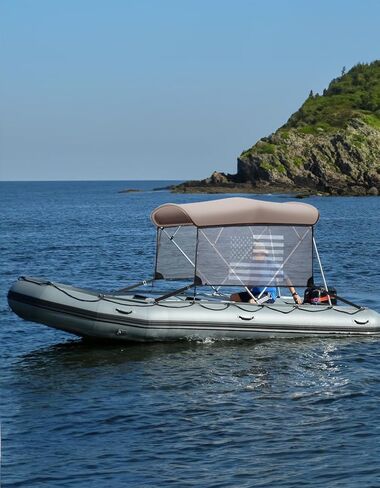 Kemimoto 3 Bow Bimini Top Placeming مع شبكات قابلة للفصل الجدران الجانبية 600D Canvas Canvas الغطاء الثقيل قارب المظلة الظل مقاوم للماء. in Saudi Arabia
