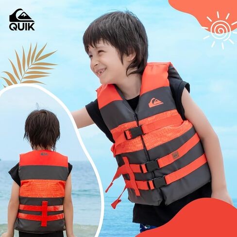 وافق Quiksilver USCG على سترة النجاة للشباب/الأطفال/الرضع ، وسترة LIGE LIGE LIFE LIFE LIGE مع أبازيم سريعة الإصدار ، للسباحة ، الشاطئ ، البحيرة ، التجديف ، القوارب ، صيد الأسماك in Saudi Arabia