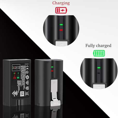 بطارية بديلة 2-PCS 6040mAh مع رصيف شحن سلكي لكاميرا الدائري 2/3/4 ، كاميرا الأضواء واللصق على الكاميرا ، Blade 14 قابلة لإعادة الشحن بطاريات LI-ion 3.65 فولت سلسلة in Saudi Arabia
