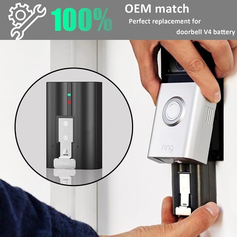 بطارية بديلة 2-PCS 6040mAh مع رصيف شحن سلكي لكاميرا الدائري 2/3/4 ، كاميرا الأضواء واللصق على الكاميرا ، Blade 14 قابلة لإعادة الشحن بطاريات LI-ion 3.65 فولت سلسلة in Saudi Arabia