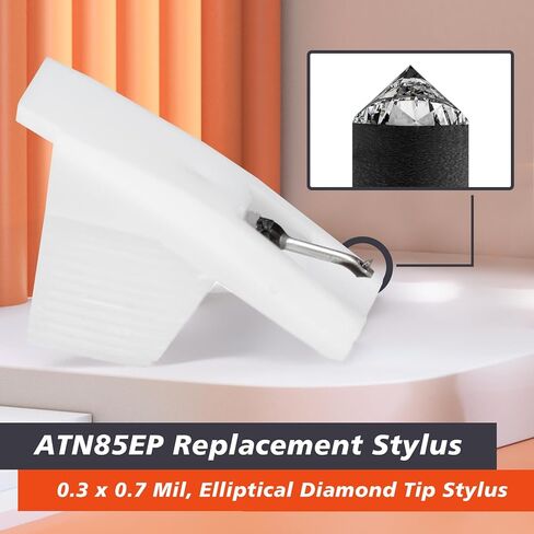 ATN85EP Replacement Stylus Needles Compatible with Audio-Technica AT85EP Elliptical Turntable Cartridges, Record Player Replacement Stylus for AT301EP AT311EP AT316EP and AT92ECD Cartridges in Saudi Arabia