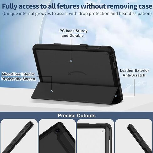 Tablet Case for 7 Inch Tablet,DJ&RPPQ Also for 7in Sony Nokia Dual Angle Lightweight Trifold Stand with Frosted Transparent Back Case, Auto Wake/Sleep,Pink in Saudi Arabia