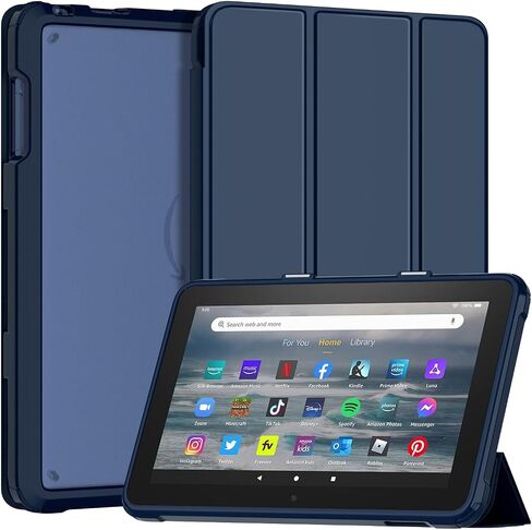Tablet Case for 7 Inch Tablet,DJ&RPPQ Also for 7in Sony Nokia Dual Angle Lightweight Trifold Stand with Frosted Transparent Back Case, Auto Wake/Sleep,Pink in Saudi Arabia