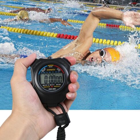 Vicloon Digital Sport Forpwatch Timer مع صافرة من الفولاذ المقاوم للصدأ ، شاشة LCD كبيرة مناسبة لكرة القدم وكرة السلة والجري والسباحة واللياقة والمزيد in Kuwait