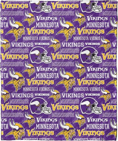 Northwest NFL NFL Camo Pocket Pillow 14x14 ورمي بطانية 40x50 مجموعة ، Minnesota Vikings ، ألوان الفريق in Kuwait