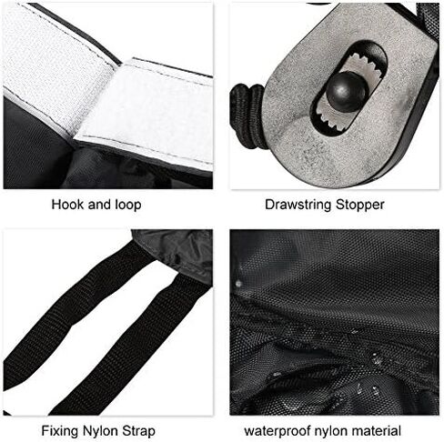 Dilwe Kayak Spray Skirt Outdoor Adjustable Nylon Water Sports Boat Deck Surf Cover Accessories(Black) in Saudi Arabia