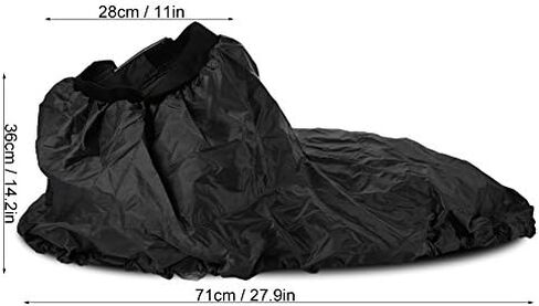 Dilwe Kayak Spray Skirt Outdoor Adjustable Nylon Water Sports Boat Deck Surf Cover Accessories(Black) in Saudi Arabia