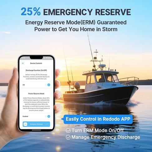 Redodo 12V 100Ah Bluetooth Dual-Purpose 900CCA Group27 Marine Battery, Starting Battery with Heating & Smart Power Retention in Saudi Arabia