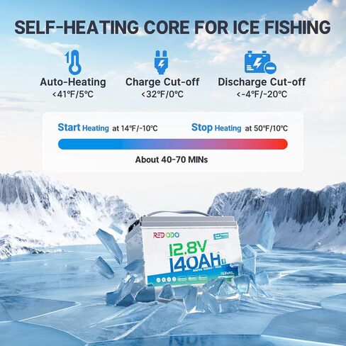 Redodo 12V 100Ah Bluetooth Dual-Purpose 900CCA Group27 Marine Battery, Starting Battery with Heating & Smart Power Retention in Saudi Arabia