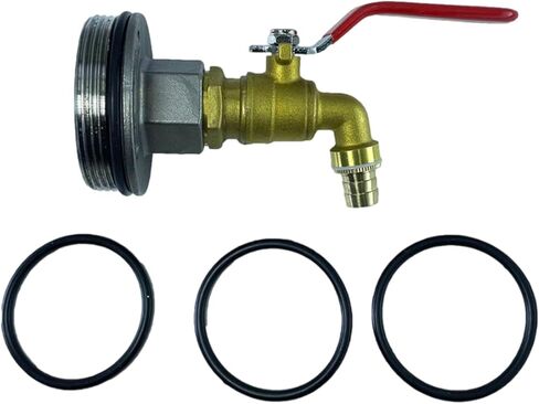 Faucet for 55 Gallon Leakproof Barrel Equipment, Barrel Faucet with 2" Thread for Outdoor Bucket Containers, as described, Length 16.5cm in Kuwait