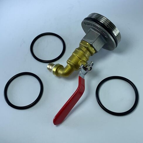 Faucet for 55 Gallon Leakproof Barrel Equipment, Barrel Faucet with 2" Thread for Outdoor Bucket Containers, as described, Length 16.5cm in Kuwait