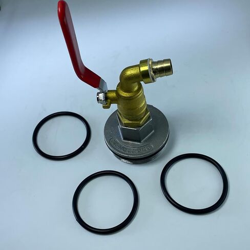 Faucet for 55 Gallon Leakproof Barrel Equipment, Barrel Faucet with 2" Thread for Outdoor Bucket Containers, as described, Length 16.5cm in Kuwait