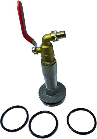 Faucet for 55 Gallon Leakproof Barrel Equipment, Barrel Faucet with 2" Thread for Outdoor Bucket Containers, as described, Length 16.5cm in Kuwait
