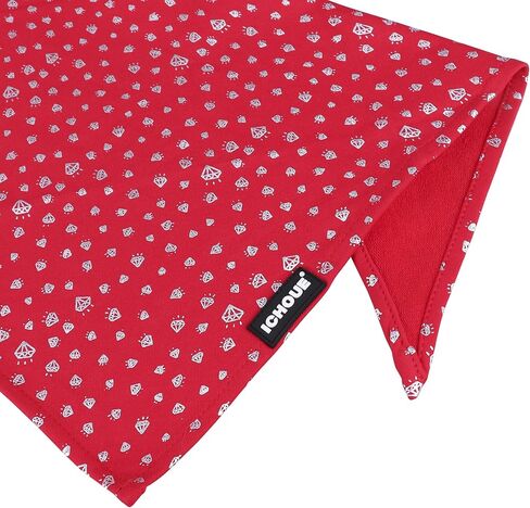 iChoue Original Print French Bulldog Bandanas Washable Bibs Adjustable Triangle Scarfs for Frenchie Pug English Boston Terrier Dogs, Green Grid, Small in Saudi Arabia