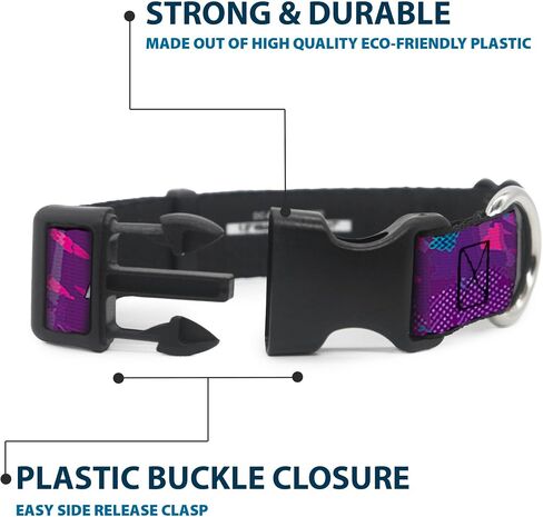 Hendrick Motorsports Pet Collar, Dog Collar Plastic Buckle, Alex Bowman #48 Car Scheme Purples Pinks White, 11 to 16.5 Inches 1.0 Inch Wide in Saudi Arabia