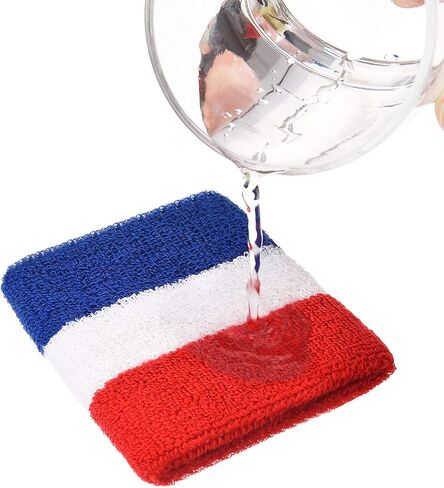 BEMEMO 15 PCS 4th July Sweatband Set Sportband Standband Stands Terry Cloth for American American in Kuwait