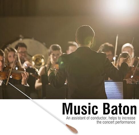 Conductor Baton Stick, Conducting Baton for Symphony, Musical Conductor Baton with Pearwood Handle, Music Baton, Orchestra Baton, Music Band Conducting Baton for Concert in Saudi Arabia