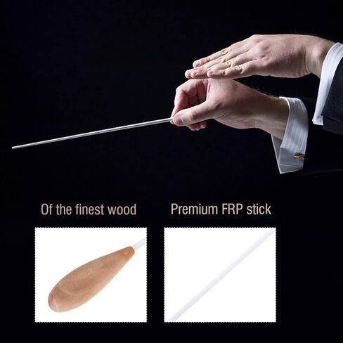 Conductor Baton Stick, Conducting Baton for Symphony, Musical Conductor Baton with Pearwood Handle, Music Baton, Orchestra Baton, Music Band Conducting Baton for Concert in Saudi Arabia