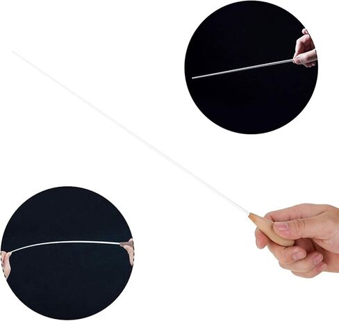 Conductor Baton Stick, Conducting Baton for Symphony, Musical Conductor Baton with Pearwood Handle, Music Baton, Orchestra Baton, Music Band Conducting Baton for Concert in Saudi Arabia