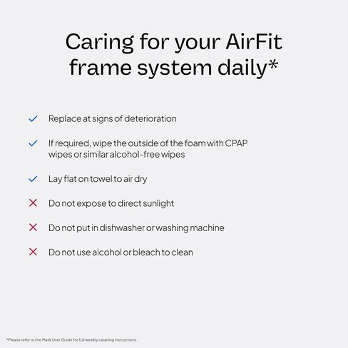 Resmed Airfit F20 Frame System - لنظام إطار قناع CPAP الكامل - إكسسوارات CPAP البديلة - متوسطة in Saudi Arabia