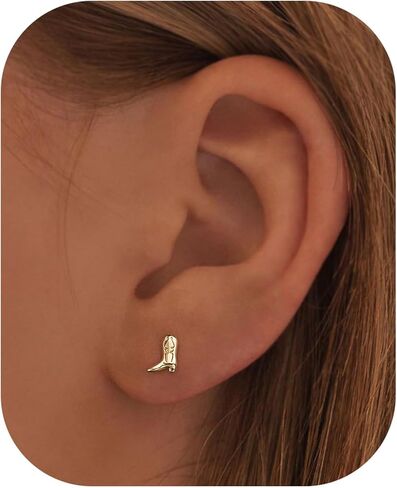 أقراط خلفية مسطحة- 14 كيلو بايت مطلي بالذهب الصغير الحوت المسطح للأقراط للنساء in Kuwait