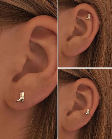 أقراط خلفية مسطحة- 14 كيلو بايت مطلي بالذهب الصغير الحوت المسطح للأقراط للنساء in Kuwait