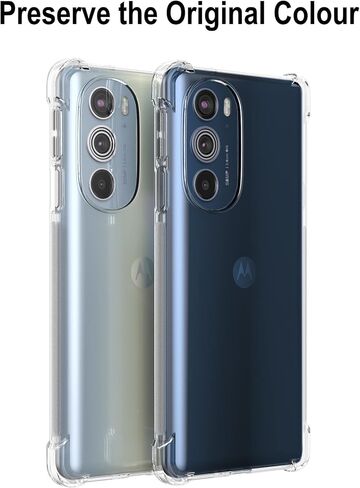 Case for Motorola Edge 2025 - Clear Phone Case with Reinforced Corner Bumper Camera Protection Slim Fit Shockproof Flexible TPU Cover for Moto Edge 2025 - Transparent in Saudi Arabia