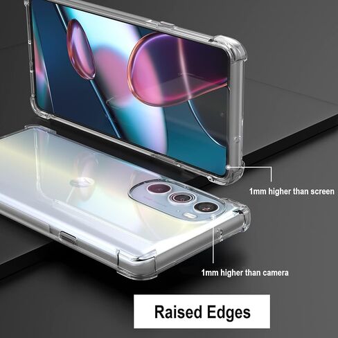 Case for Motorola Edge 2025 - Clear Phone Case with Reinforced Corner Bumper Camera Protection Slim Fit Shockproof Flexible TPU Cover for Moto Edge 2025 - Transparent in Saudi Arabia