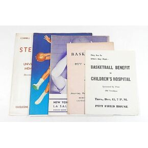 Lot of (5) Different 1950's University of Pittsburgh College Basketball Programs - NFL Programs in Saudi Arabia