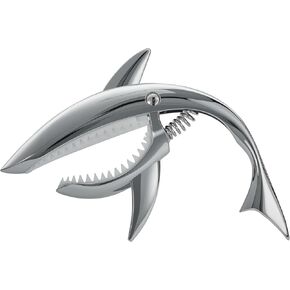 shark Capo， Suitable for acoustic guitar, electric guitar, classical guitar, with 3 picks, 1 pick bag, 1 velvet bag, zinc alloy material capo (Wood color) in Saudi Arabia