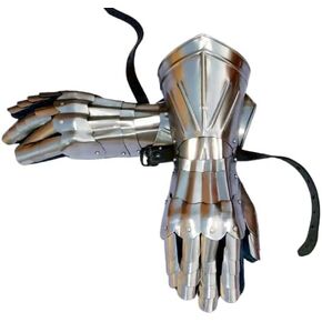 Generic Medieval Knight Gauntlet Armor, Larp Armor, Cosplay Armor,Sca Armor, Functional Armor Gloves, Gifts Item, Standard, Silver in Saudi Arabia